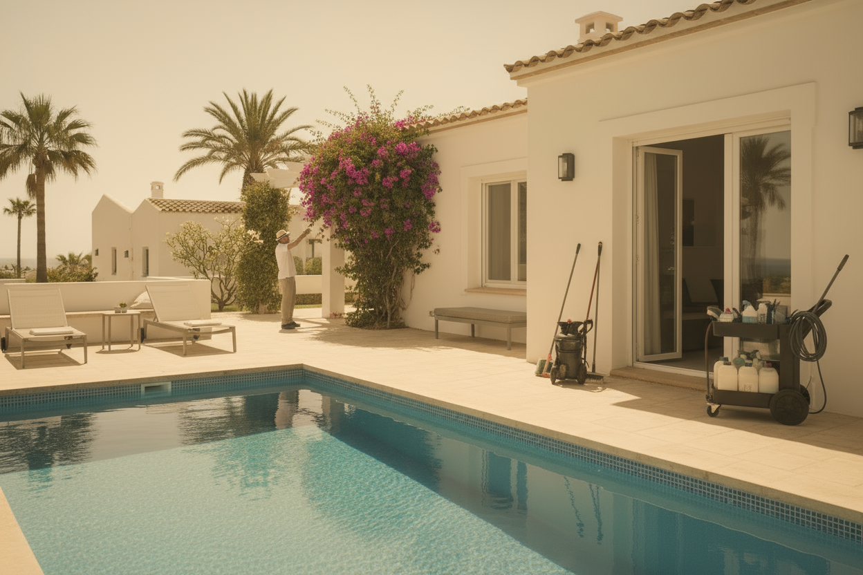 Crea una imagen para el banner Our Services. Ha de ser una imagen realista sobre lo que se ofrece. Con opacidad baja y teñida en sepia